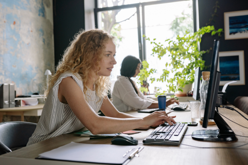 Woman at Computer